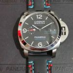 Replica Panerai Luminor PAM00727 Marina Black Face Black Band Watch 44MM